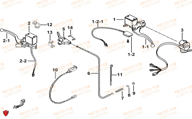 Maitre Cylindre AZMOTORS Pieces TGB BLADE 550 LT FI 4x4 (2016) (No Serie RFCLTGLTA...Type FTG-HDLE)