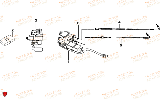 Moteur Differentiel AZMOTORS Pieces TGB BLADE 550 LT FI 4x4 (2016) (No Serie RFCLTGLTA...Type FTG-HDLE)