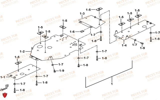 Protections Aluminium Option AZMOTORS Pieces TGB BLADE 550 LT FI 4x4 (2016) (No Serie RFCLTGLTA...Type FTG-HDLE)