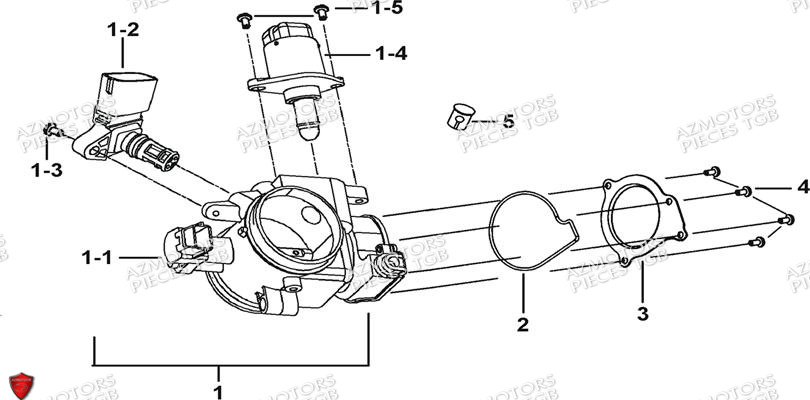 Debitmetre AZMOTORS Pieces TGB BLADE 550 SE EPS (No Serie RFCFBGFTP... ET RFCFTGTBA... Type: FTG-HDE)

