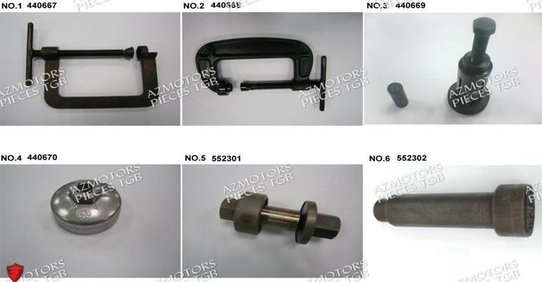 Outils 4 AZMOTORS Pieces TGB BLADE 550 SE EPS (No Serie RFCFBGFTP... ET RFCFTGTBA... Type: FTG-HDE)

