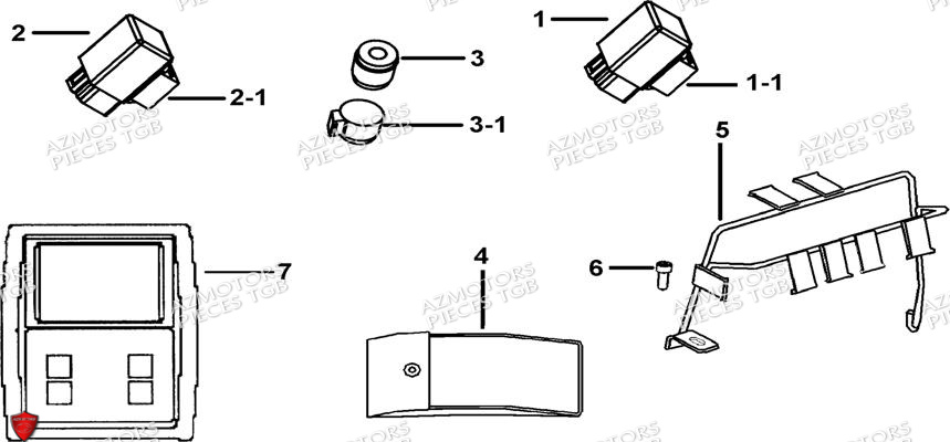 Supports AZMOTORS Pieces TGB BLADE 550 SE EPS (No Serie RFCFBGFTP... ET RFCFTGTBA... Type: FTG-HDE)

