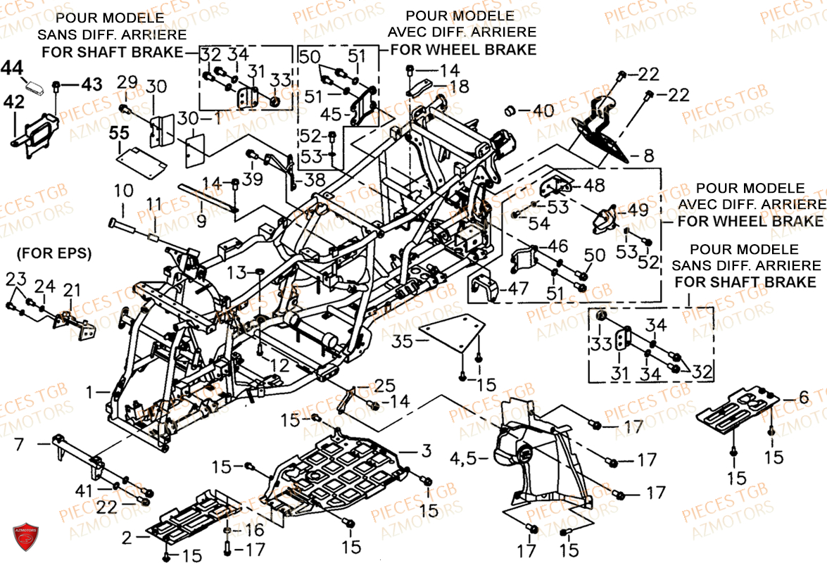 Chassis TGB Pieces TGB BLADE 600 LTX EPS (No Serie RFCLTHTBC.. Type: FTH-JDLE)
