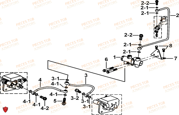 FREIN AVANT AZMOTORS BLADE 600 LTX EPS