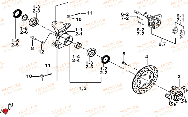 Porte Fusee De Direction TGB Pieces TGB BLADE 600 LTX EPS (No Serie RFCLTHTBC.. Type: FTH-JDLE)