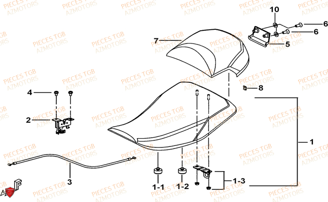 SELLE AZMOTORS BLADE 600 LTX EPS