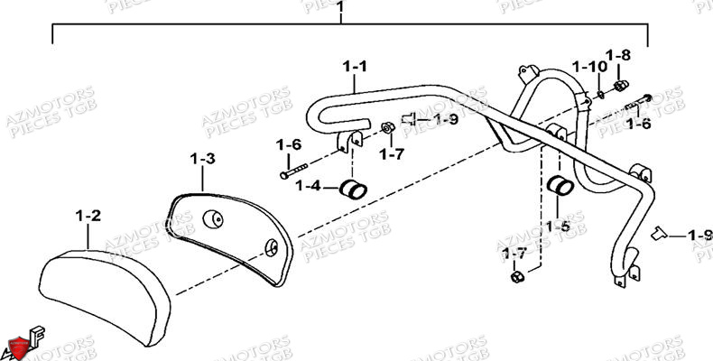 Carrosserie Arriere Modele Avec Face Avant A Led AZMOTORS Pieces TGB BLADE 600 SE EPS (No Serie RFCFTHTBA.. ET RFCFTHTBC.. Type: FTH-HDE ET FTH-JDE)