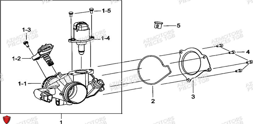 Debitmetre AZMOTORS Pieces TGB BLADE 600 SE EPS (No Serie RFCFTHTBA.. ET RFCFTHTBC.. Type: FTH-HDE ET FTH-JDE)