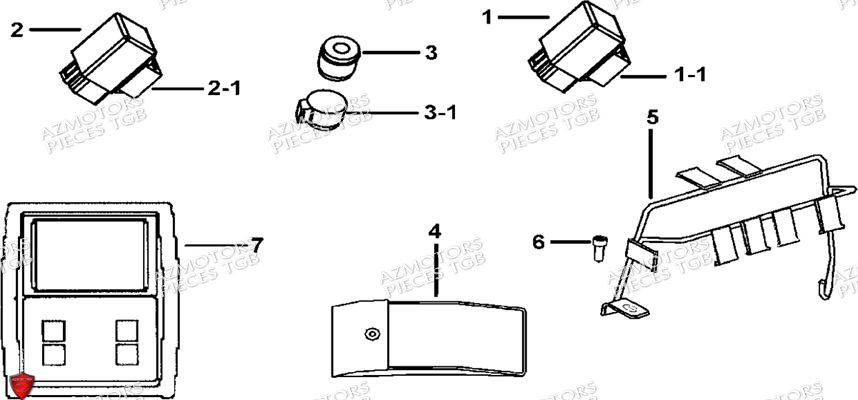 Supports AZMOTORS Pieces TGB BLADE 600 SE EPS (No Serie RFCFTHTBA.. ET RFCFTHTBC.. Type: FTH-HDE ET FTH-JDE)
