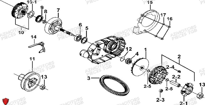 Variateur AZMOTORS Pieces TGB BLADE 600 SE EPS (No Serie RFCFTHTBA.. ET RFCFTHTBC.. Type: FTH-HDE ET FTH-JDE)