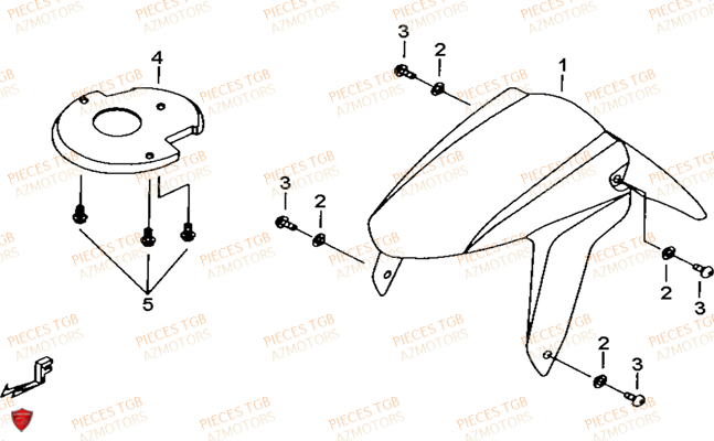 Carrosserie Avant TGB Pieces TGB BULLET 50 (No Serie RFCBM145B...Type: BM1-BE)