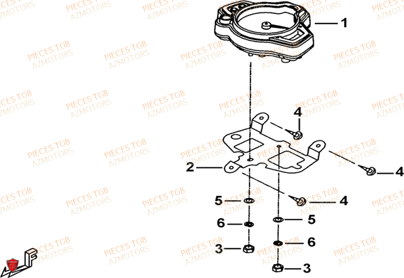 Compteur TGB Pieces TGB BULLET 50 (No Serie RFCBM145B...Type: BM1-BE)
