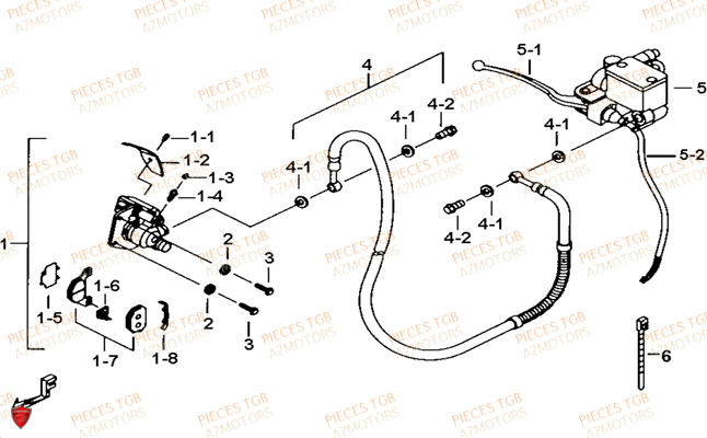 Frein Avant TGB Pieces TGB BULLET 50 (No Serie RFCBM145B...Type: BM1-BE)