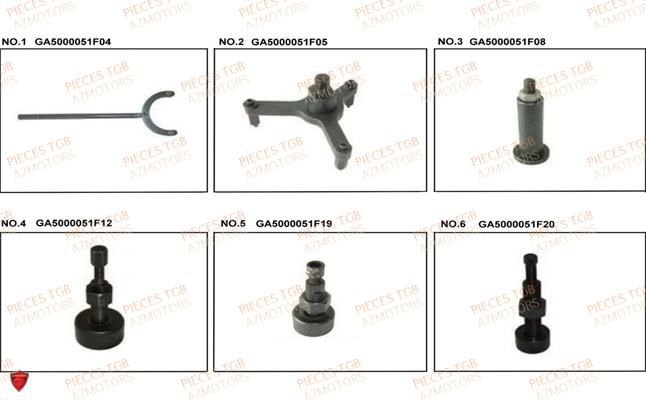 Outils 1 TGB Pieces TGB BULLET 50 (No Serie RFCBM145B...Type: BM1-BE)