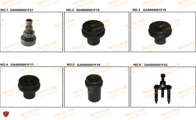 Outils 2 TGB Pieces TGB BULLET 50 (No Serie RFCBM145B...Type: BM1-BE)