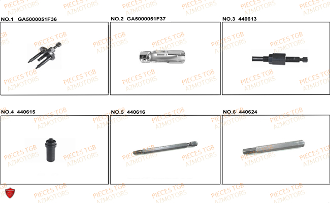 Outils 4 TGB Pieces TGB BULLET 50 (No Serie RFCBM145B...Type: BM1-BE)