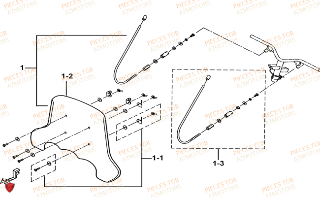 Pare Brise Option TGB Pieces TGB BULLET 50 (No Serie RFCBM145B...Type: BM1-BE)