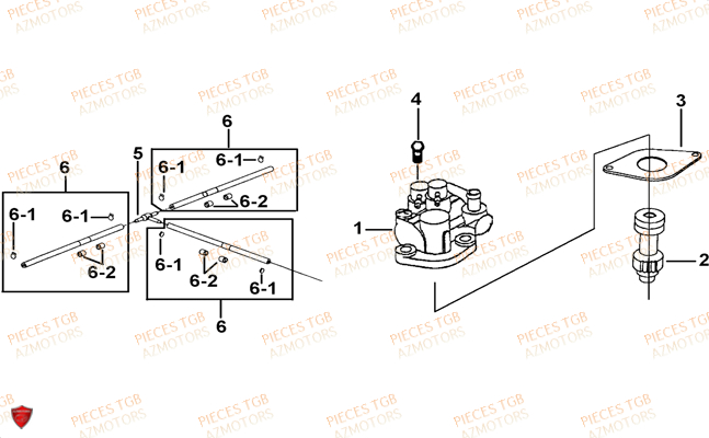 Pieces TGB BULLET 50 (No Serie RFCBM145BType: BM1 BE) pièces TGB neuves  d'origine constructeur au meilleur prix - AZMOTORS ✓ réparation entretien  révision