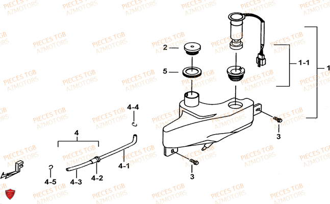 Reservoir A Huile TGB Pieces TGB BULLET 50 (No Serie RFCBM145B...Type: BM1-BE)