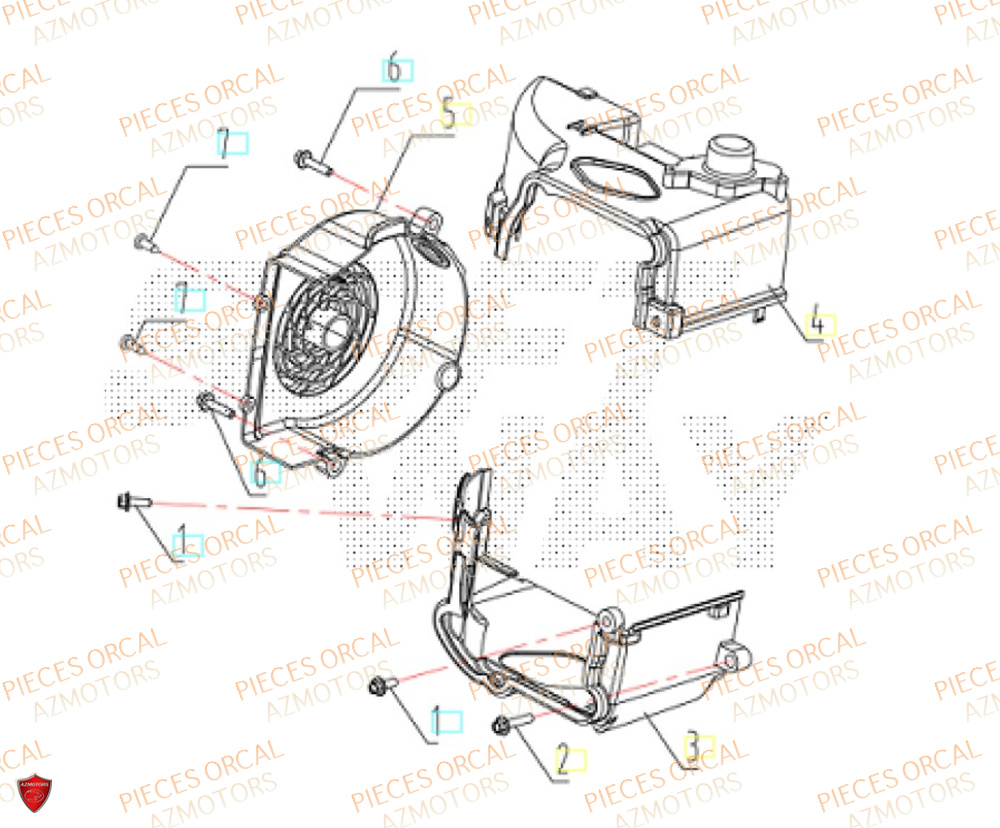 Cache Ventilateur ORCAL Pièces ORCAL CAVARO 50 4T Euro5+