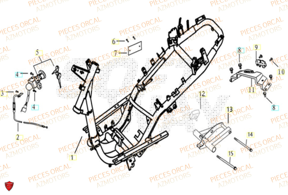 Chassis ORCAL Pièces ORCAL CAVARO 50 4T Euro5+