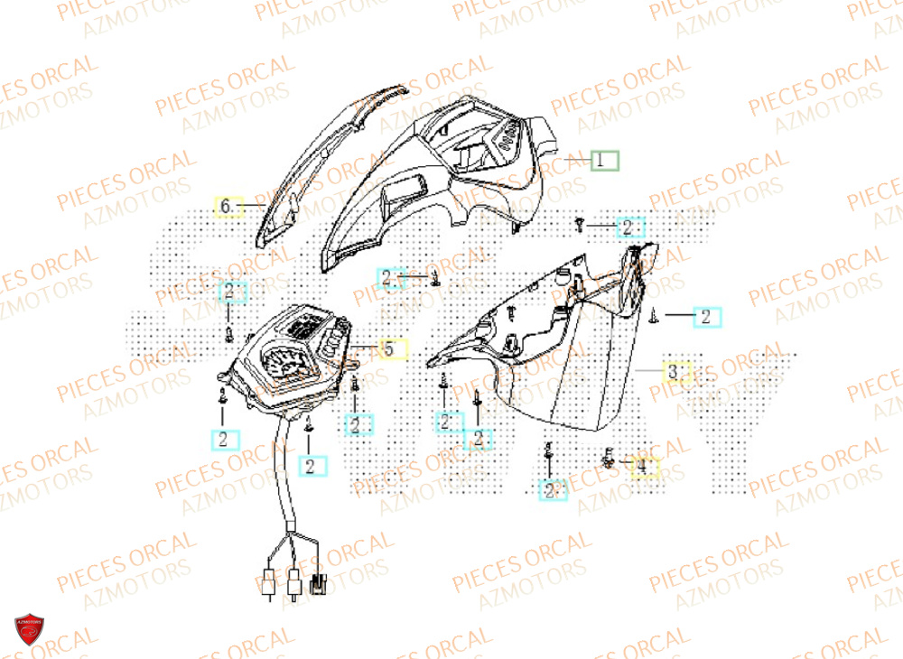 Compteur ORCAL Pièces ORCAL CAVARO 50 4T Euro5+