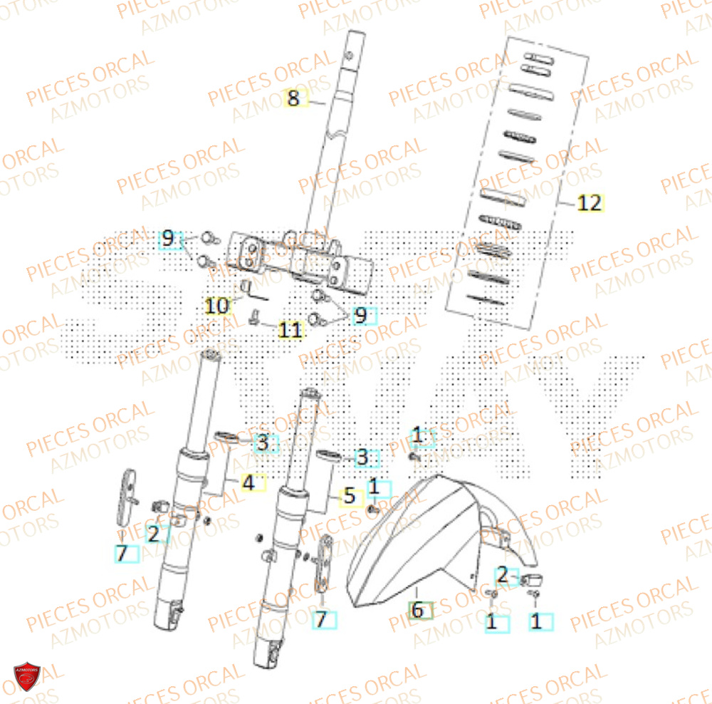 Fourche ORCAL Pièces ORCAL CAVARO 50 4T Euro5+