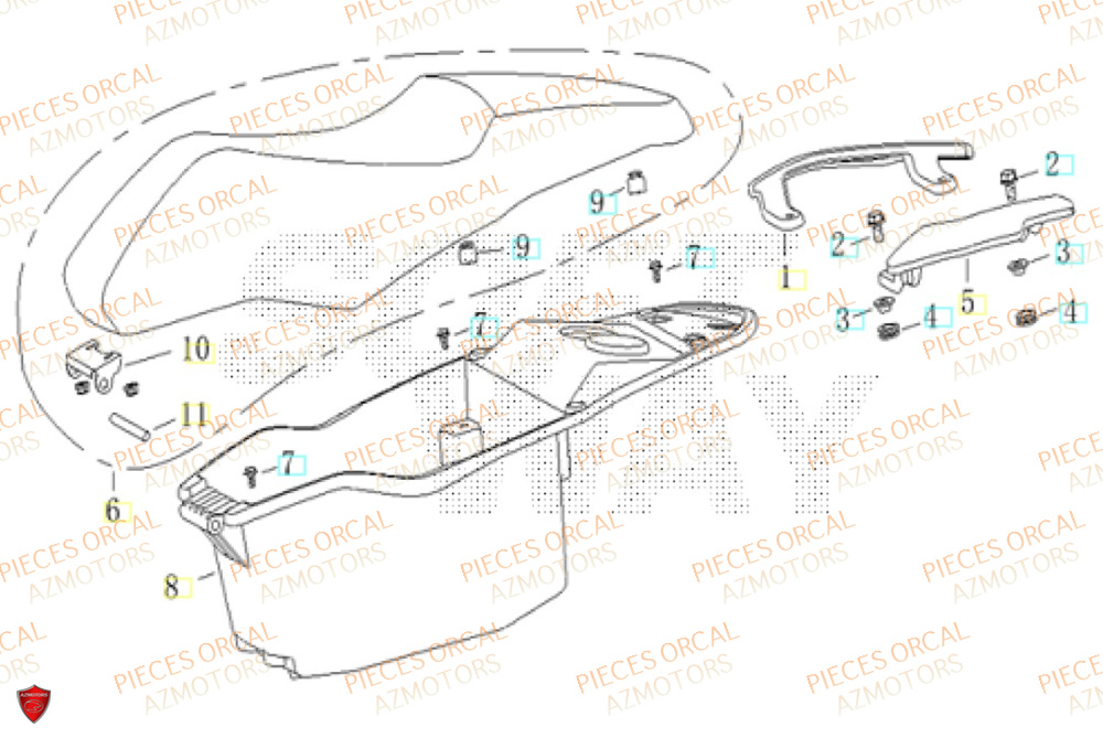 Selle ORCAL Pièces ORCAL CAVARO 50 4T Euro5+
