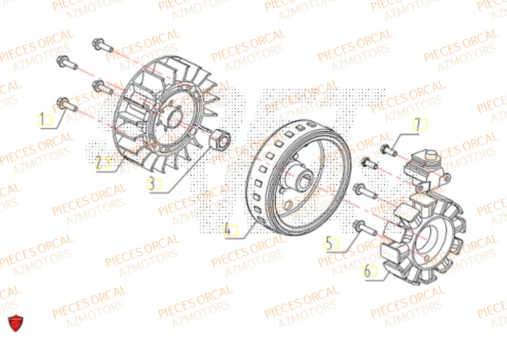 Stator ORCAL Pièces ORCAL CAVARO 50 4T Euro5+