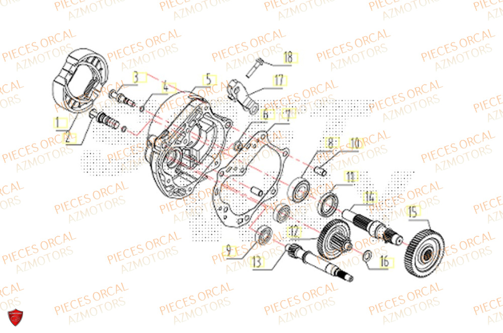 Transmission ORCAL Pièces ORCAL CAVARO 50 4T Euro5+