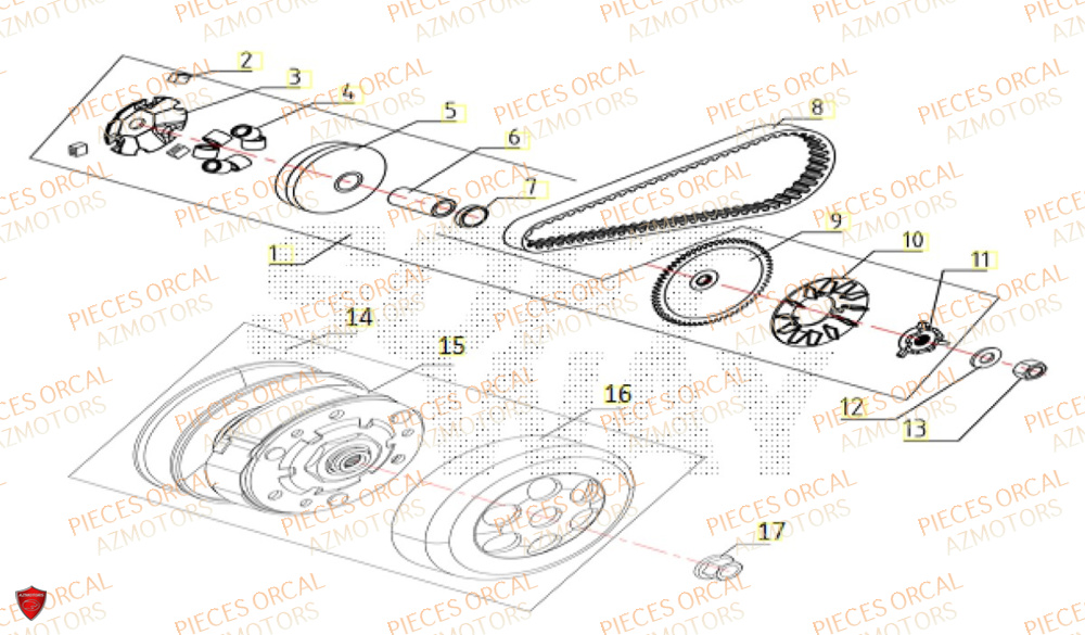 Variateur ORCAL Pièces ORCAL CAVARO 50 4T Euro5+