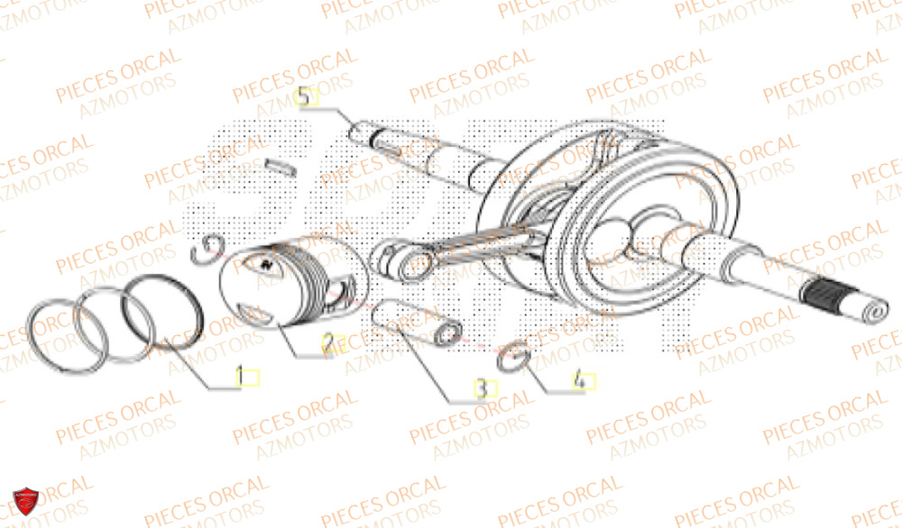 Vilebrequin ORCAL Pièces ORCAL CAVARO 50 4T Euro5+