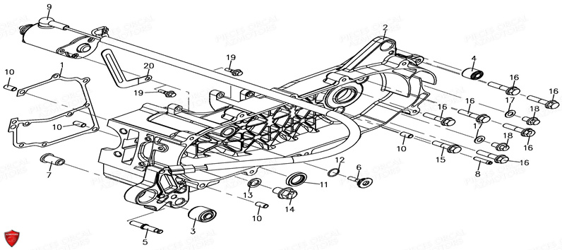 CARTER GAUCHE AZMOTORS CAVARO 50 4T