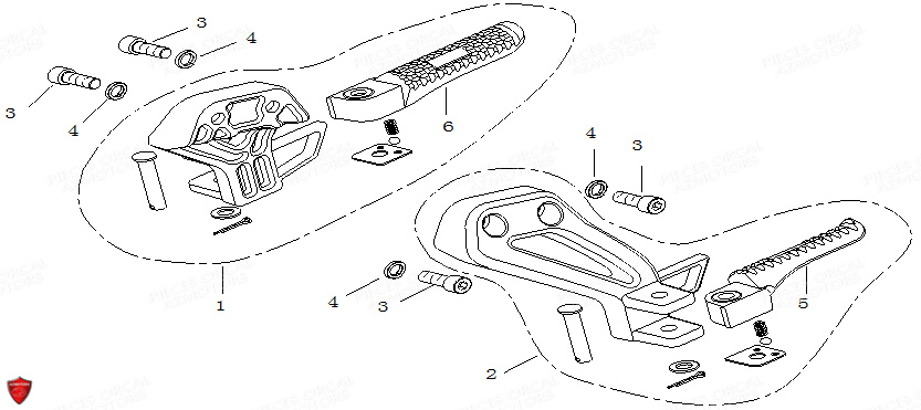 Repose Pieds ORCAL Pièces Orcal CAVARO 50cc 4T Euro4