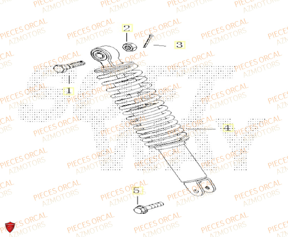 Amortisseur ORCAL Pièces ORCAL CAVARO 50 4T Euro5 