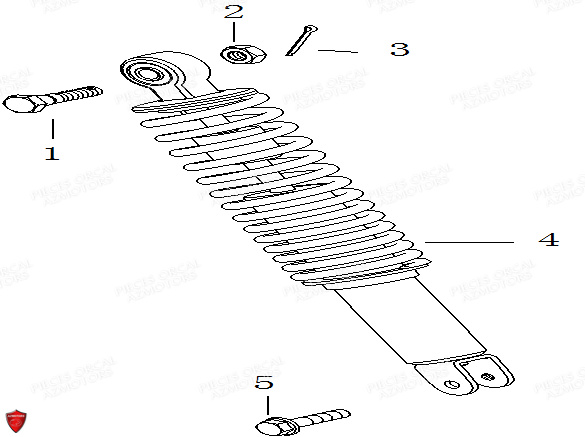 AMORTISSEUR ARRIERE ORCAL CAVARO 50 4T E5