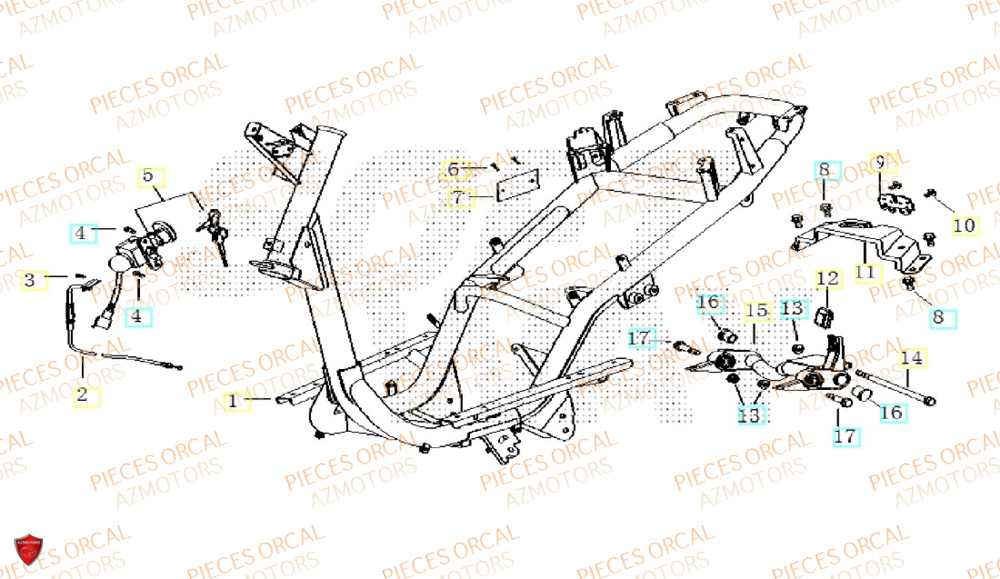 Chassis ORCAL Pièces ORCAL CAVARO 50 4T Euro5 