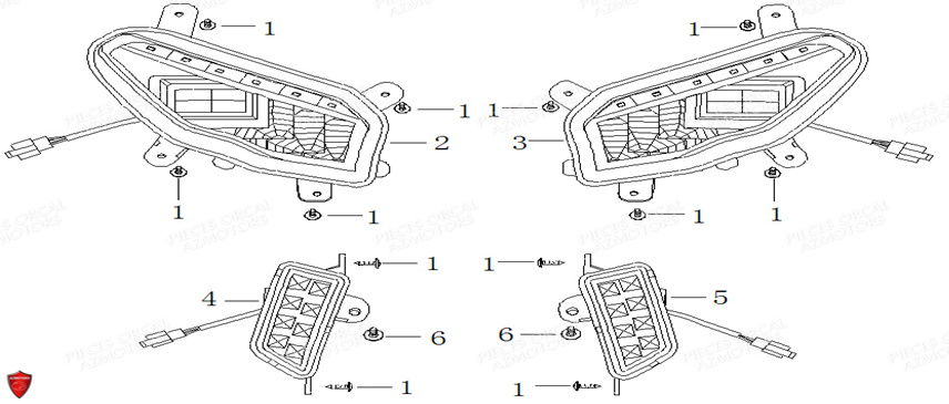 Clignotants ORCAL Pièces ORCAL CAVARO 50 4T Euro5 