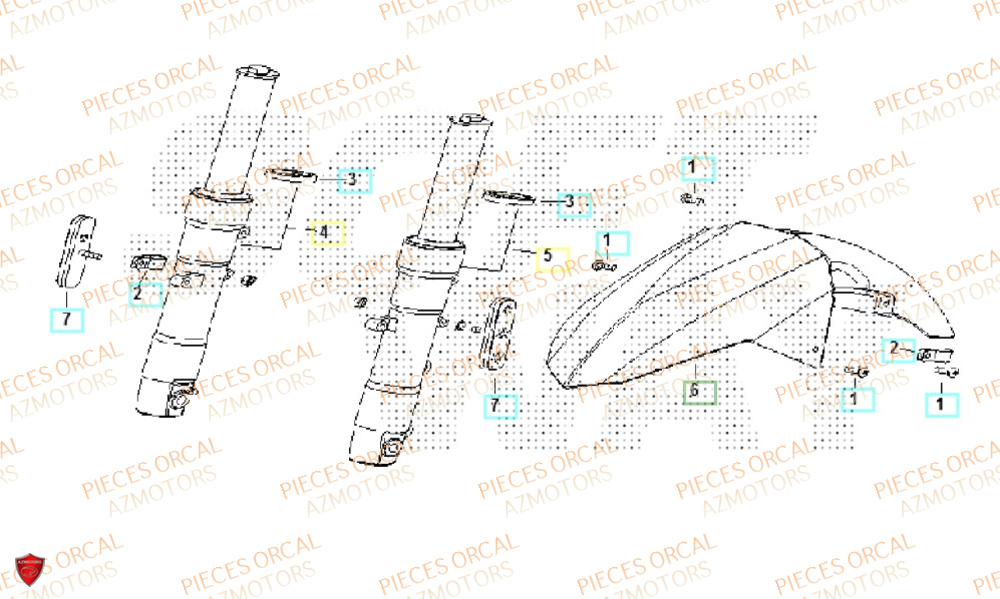 Fourche ORCAL Pièces ORCAL CAVARO 50 4T Euro5 