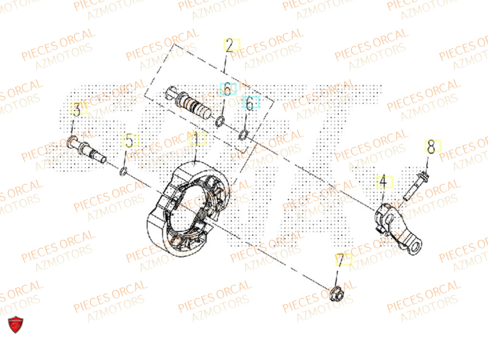 Frein Arriere ORCAL Pièces ORCAL CAVARO 50 4T Euro5 