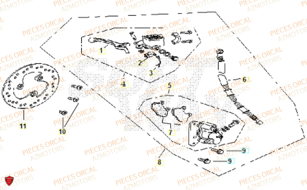 Frein Avant ORCAL Pièces ORCAL CAVARO 50 4T Euro5 
