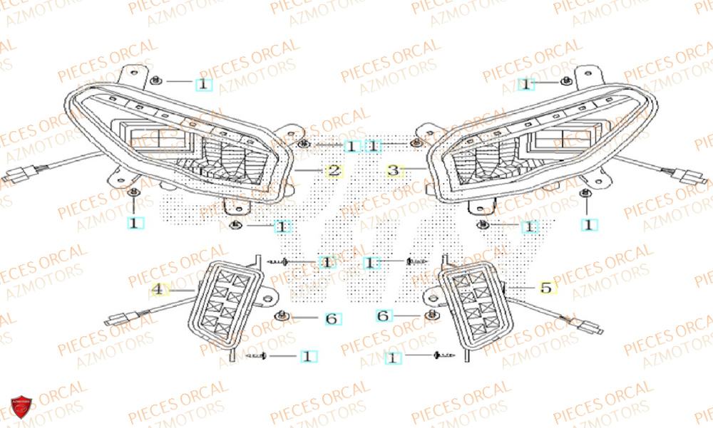 Phare Avant ORCAL Pièces ORCAL CAVARO 50 4T Euro5 