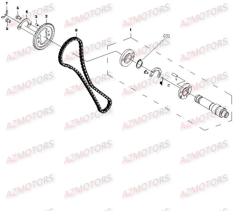 Arbre A Came CFMOTO Pièces Origine CFMOTO CF500-2_2A TERRAFOREST