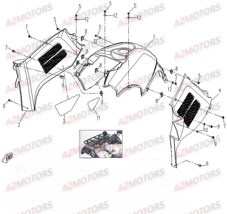 CACHE RESERVOIR CFMOTO CF500 2 2A