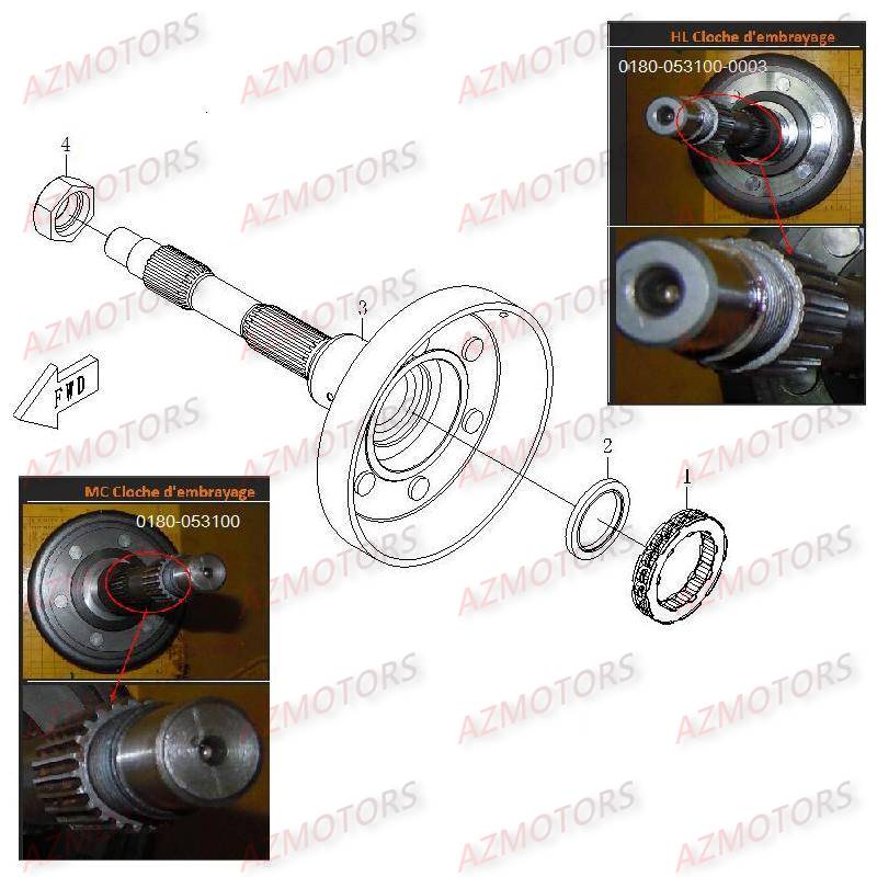Cloche D Embrayage CFMOTO Pièces Origine CFMOTO CF500-2_2A TERRAFOREST