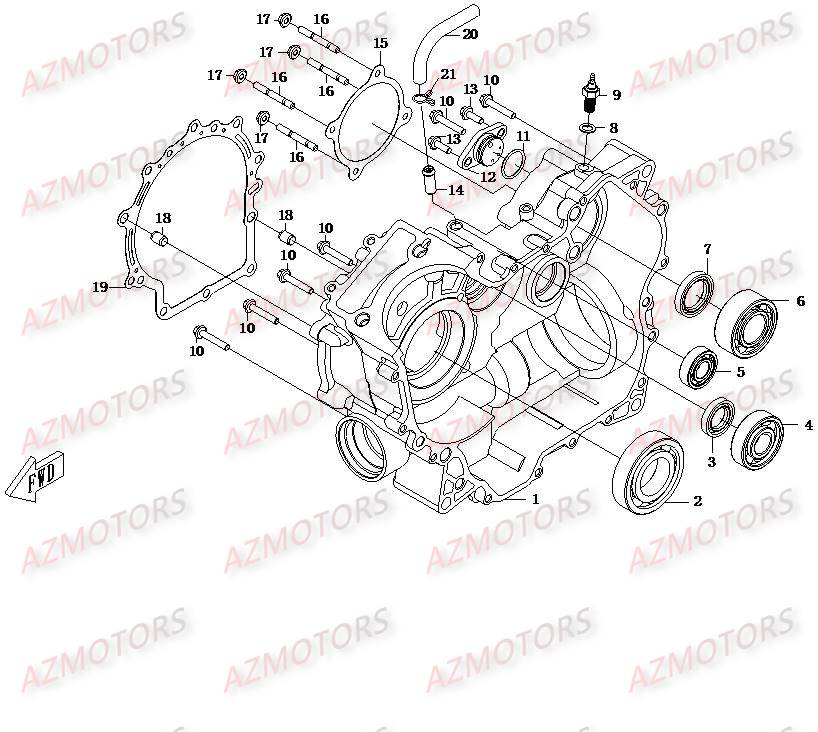 DEMI CARTER DROIT CFMOTO CF500 2 2A