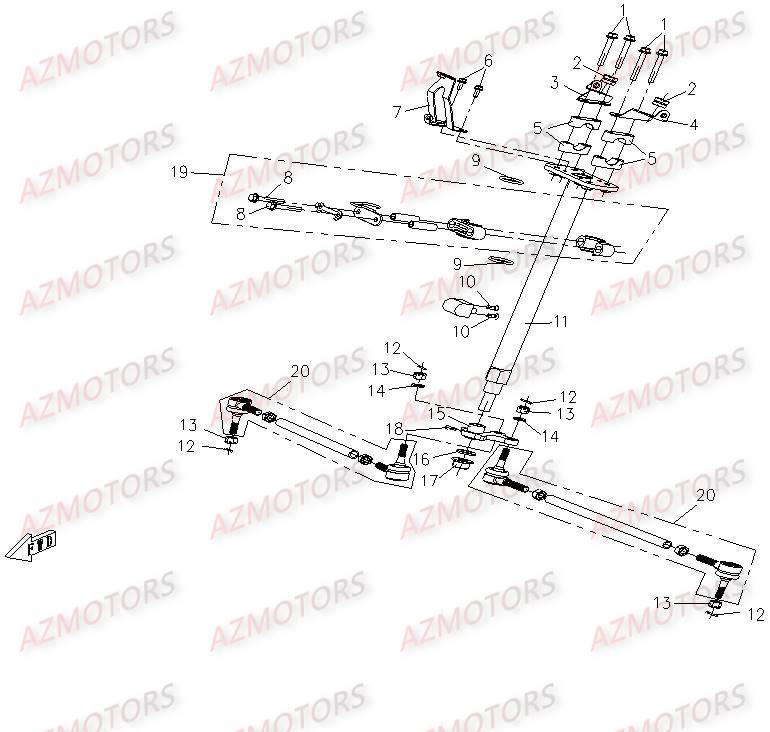 DIRECTION CFMOTO CF500 2 2A