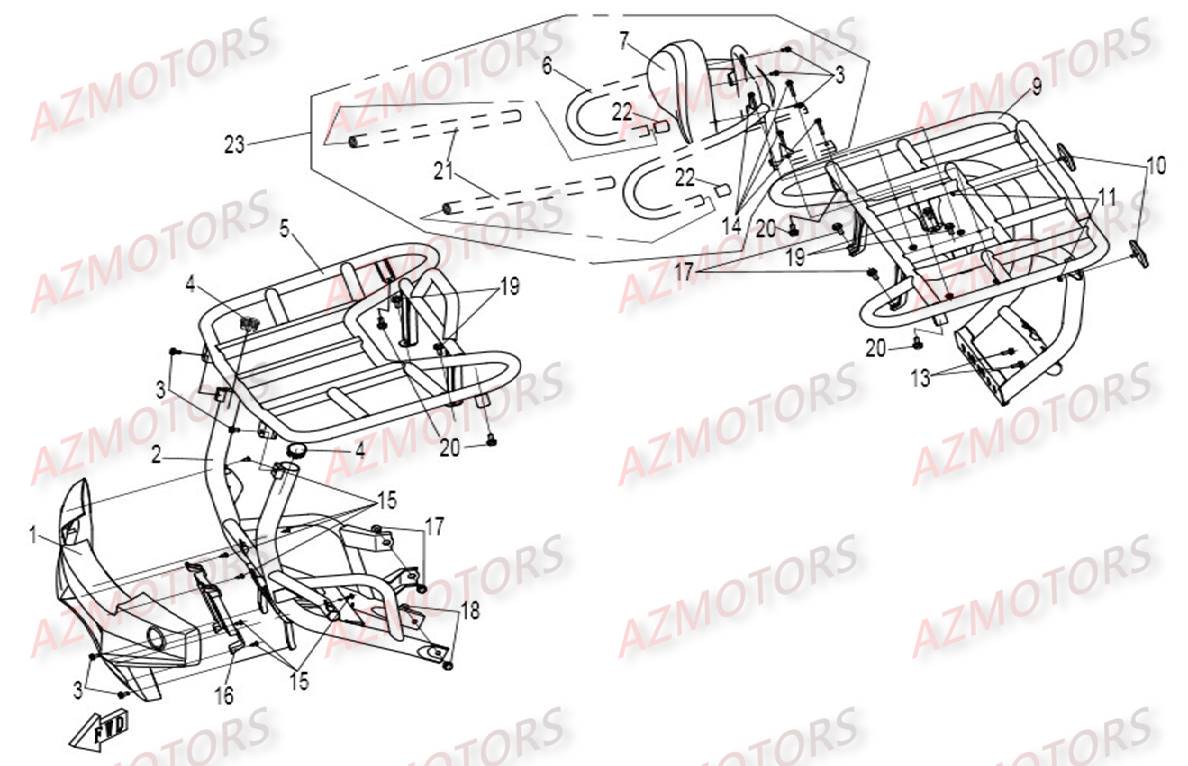 Protection CFMOTO Pièces Origine CFMOTO CF500-2_2A TERRAFOREST