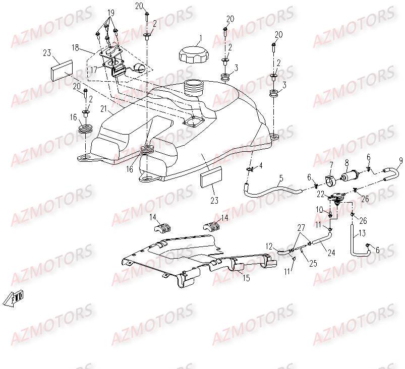 RESERVOIR CFMOTO CF500 2 2A