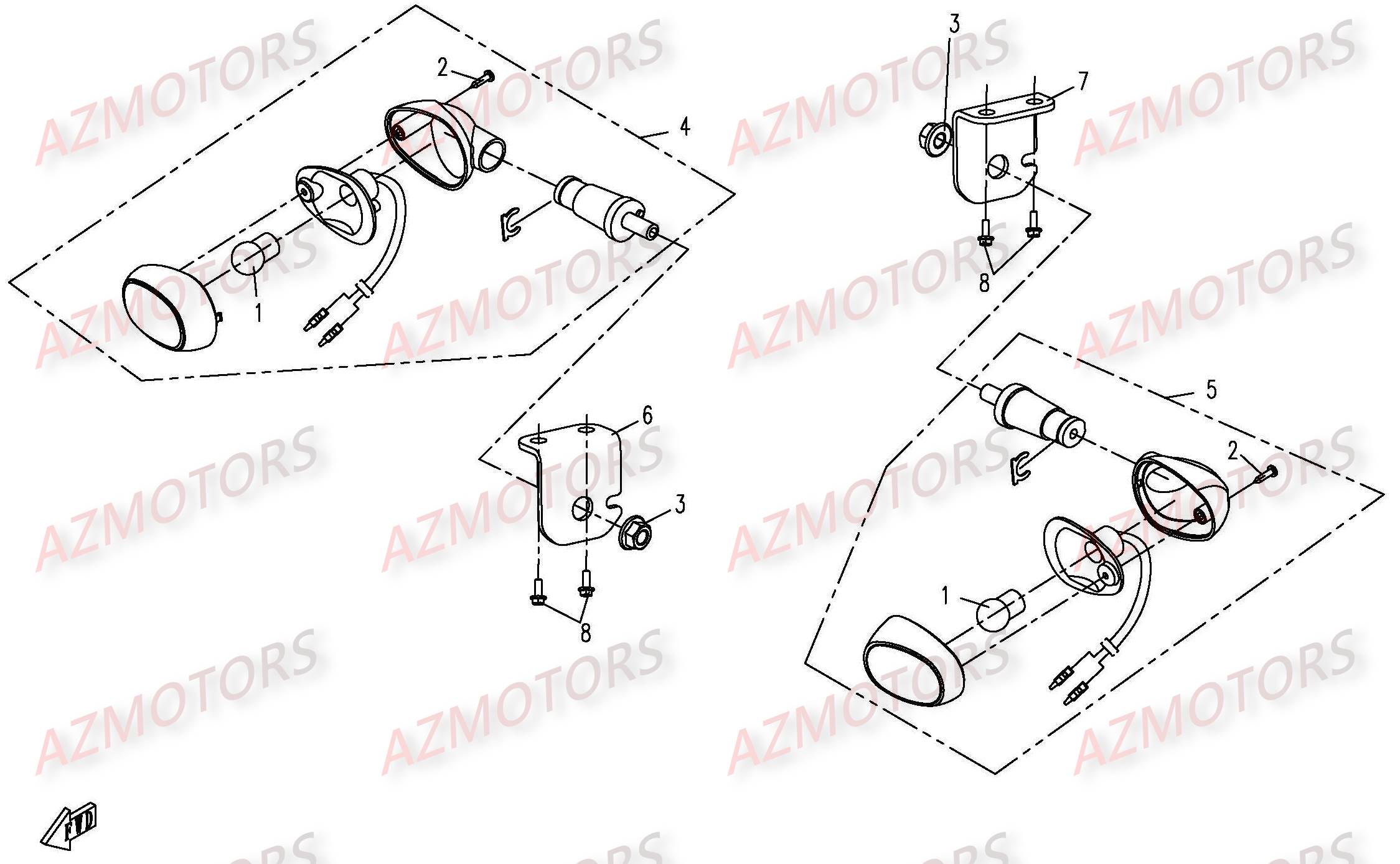 CLIGNOTANTS AVANT 2 AZMOTORS CFORCE500
